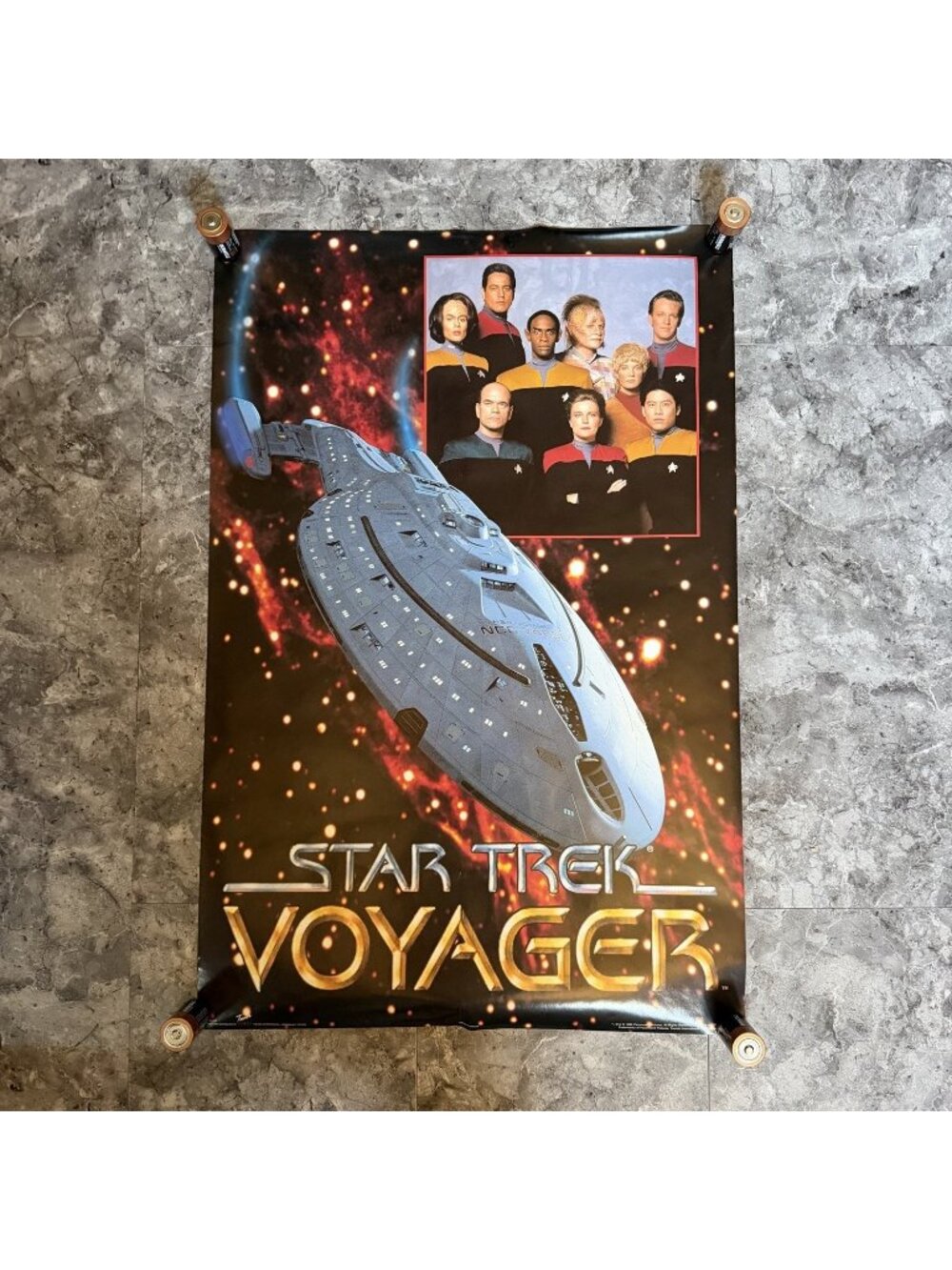Star Trek Voyager Cast & Uss Sci-fi Television Poster 1995 Trends International